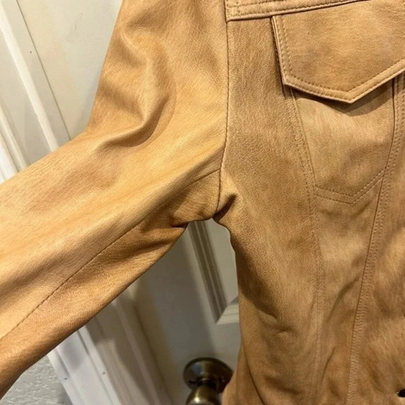 Bolsa Leather‎ Jacket Tan Nude Beige size Medium - Picture 8 of 11